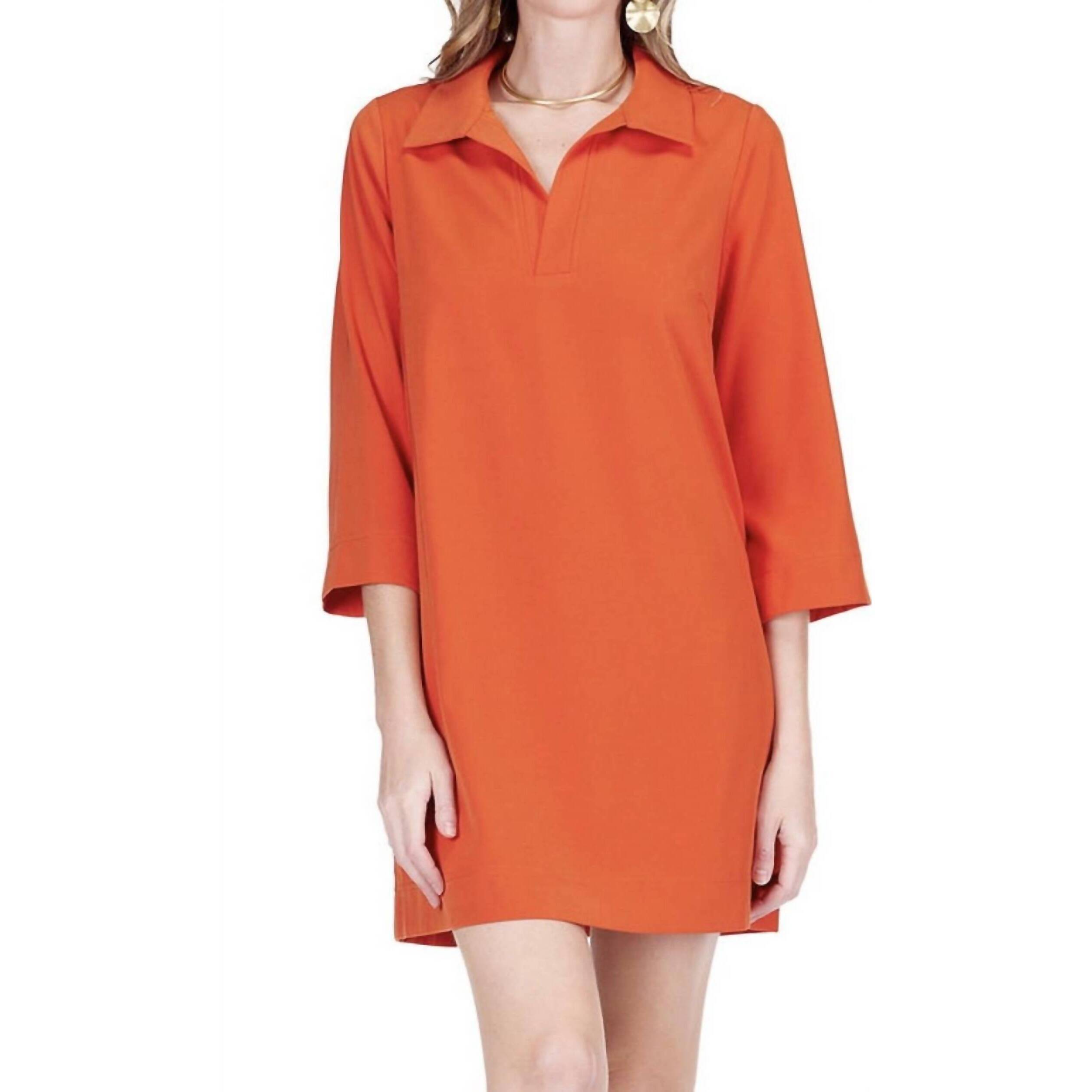 New Jade Bell Sleeve Dress In Spice